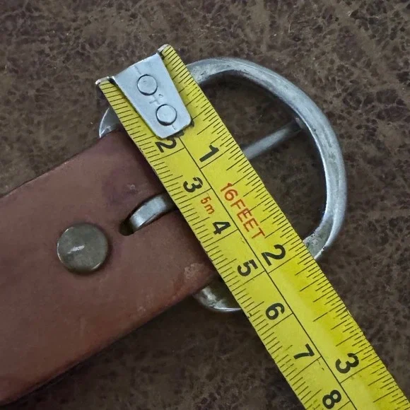 Vintage Kenny Rogers Hand Laced Top Grain Saddle Leather Belt Oak Leaf Acorn 34 - Picture 9 of 10